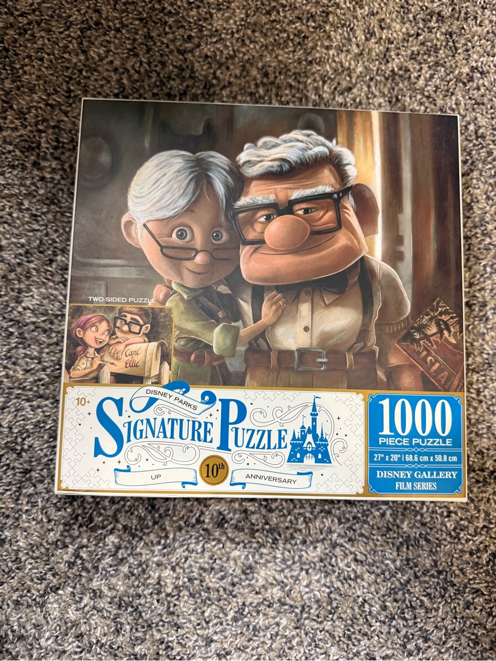 Disney Signature Puzzle - Up Couple Artwork (Brown, White, Blue)
